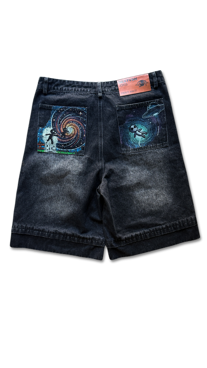 Abducted Jorts Black