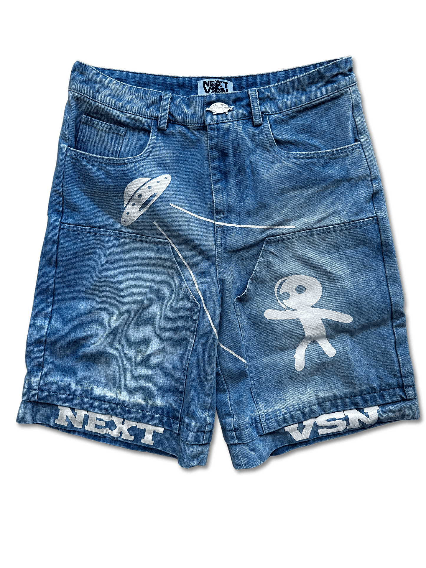Abducted Jorts Blue