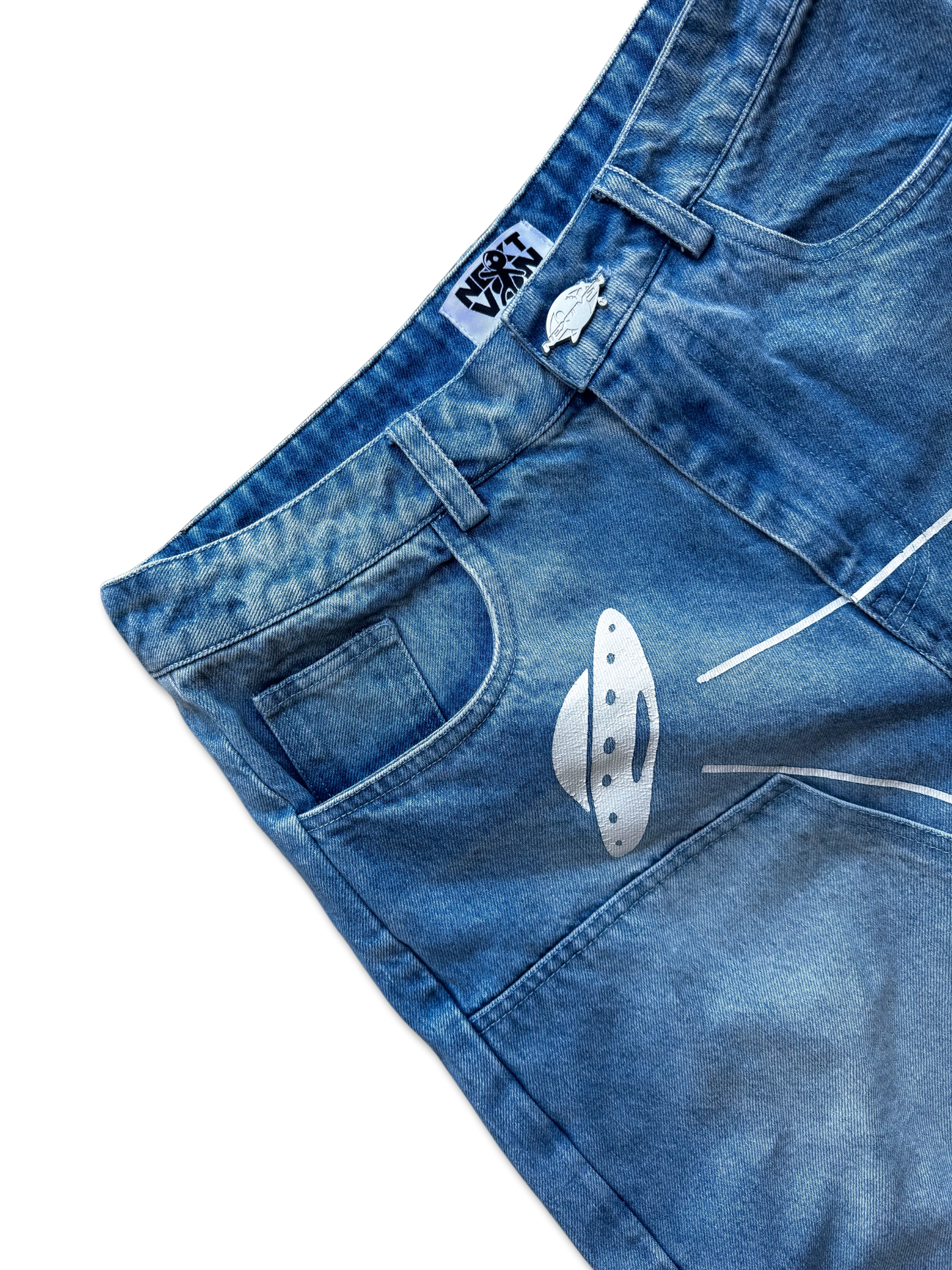 Abducted Jorts Blue