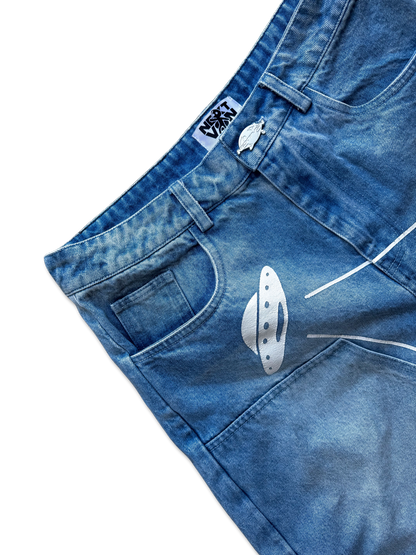 Abducted Jorts Blue
