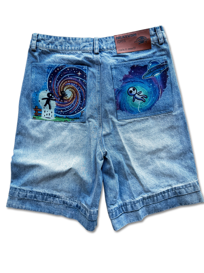 Abducted Jorts Blue