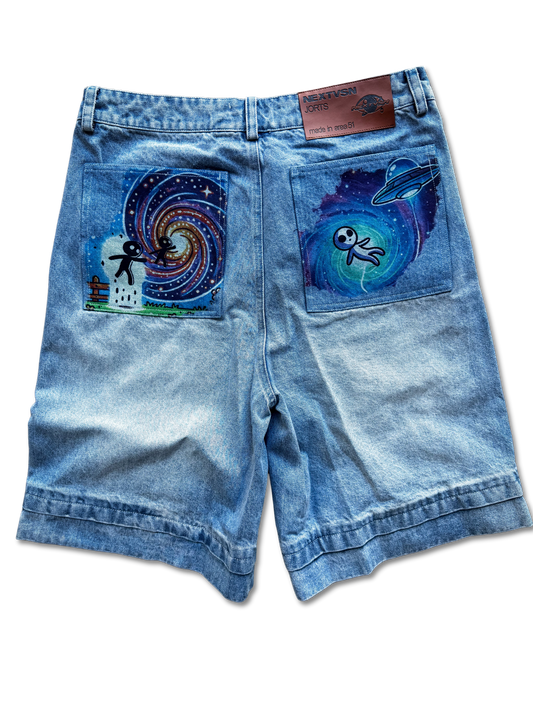 Abducted Jorts Blue