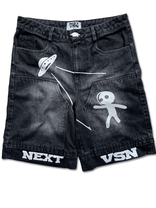 Abducted Jorts Black