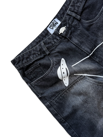 Abducted Jorts Black