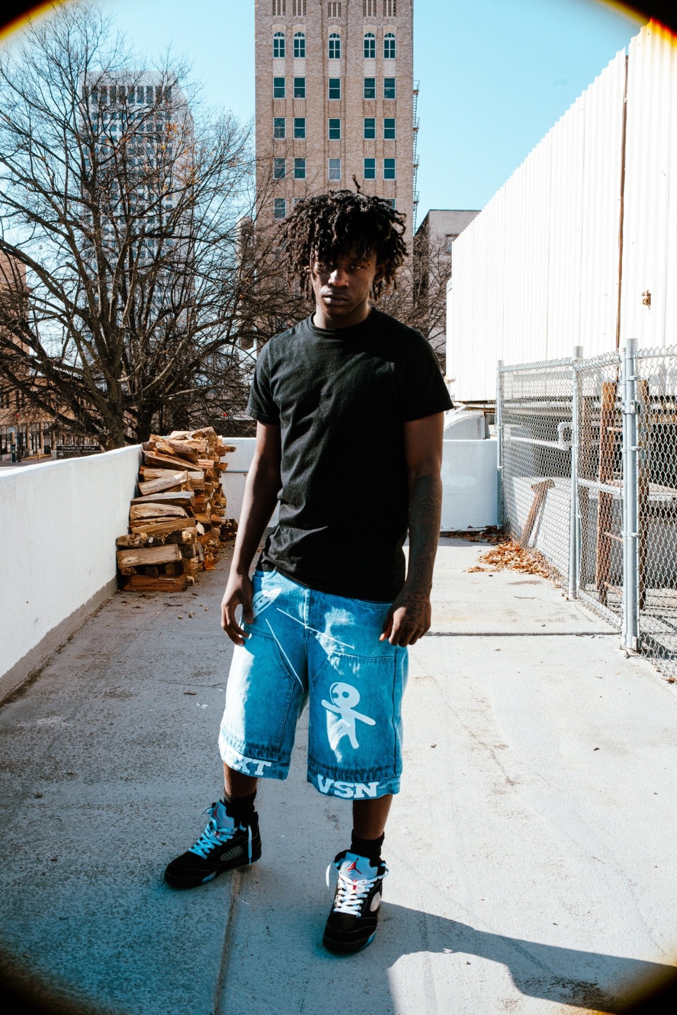 Abducted Jorts Blue