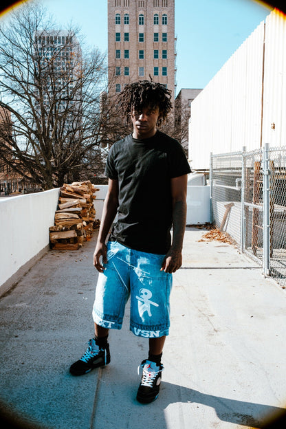 Abducted Jorts Blue